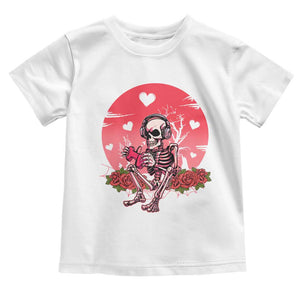 Anti Valentine's Day Toddler T Shirt Skeleton Gamer Video Game TS09 White Print Your Wear