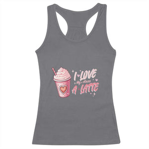 Valentine's Day Racerback Tank Top I Love My Class A Latte Teacher Coffee Lover TS09 Charcoal Print Your Wear