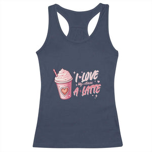 Valentine's Day Racerback Tank Top I Love My Class A Latte Teacher Coffee Lover TS09 Navy Print Your Wear