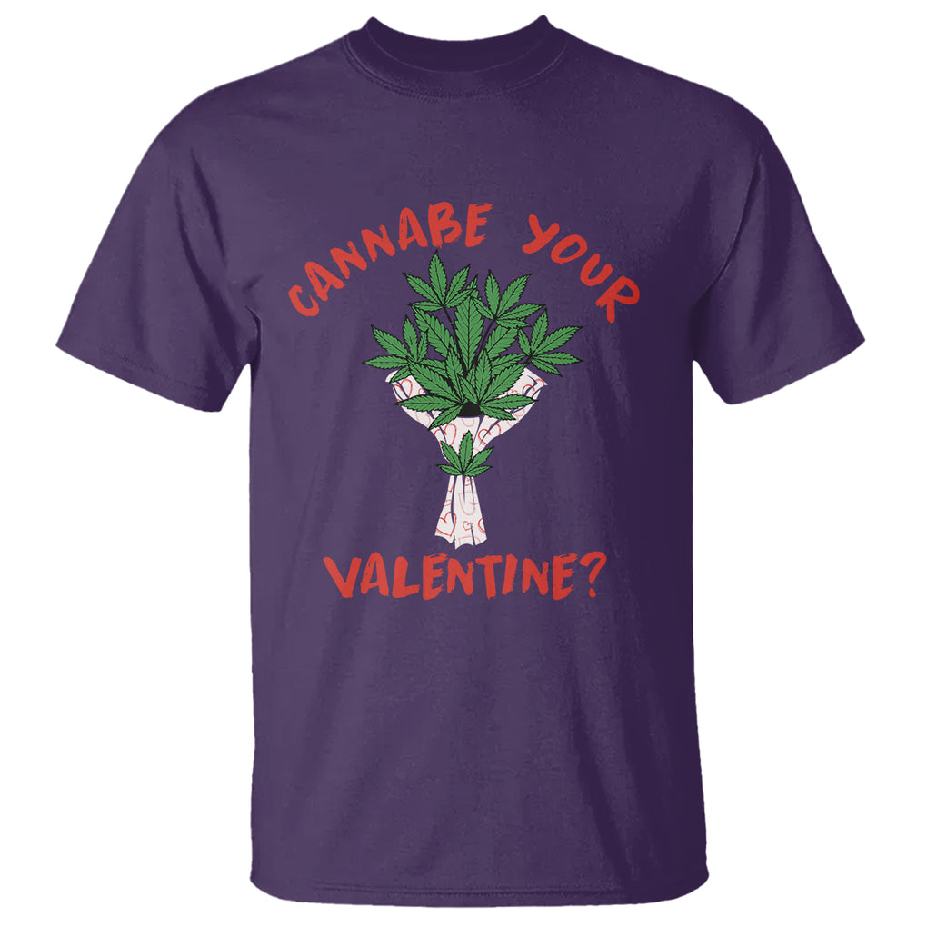 Cannabe Your Valentine 420 Cannabis Bouquet Marijuana Weed Flower T Shirt TS09 Purple Printyourwear