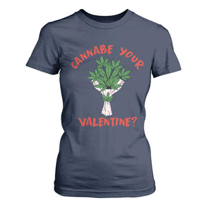 Cannabe Your Valentine 420 Cannabis Bouquet Marijuana Weed Flower T Shirt For Women TS09 Navy Print Your Wear