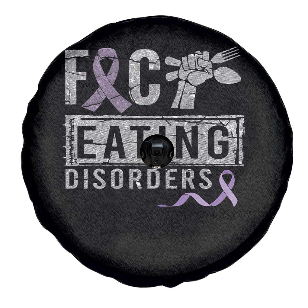 Anorexia Awareness Spare Tire Cover FxxK Eating Disorders Purple Ribbon TS09 Print Your Wear