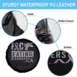 Anorexia Awareness Spare Tire Cover FxxK Eating Disorders Purple Ribbon TS09 Print Your Wear