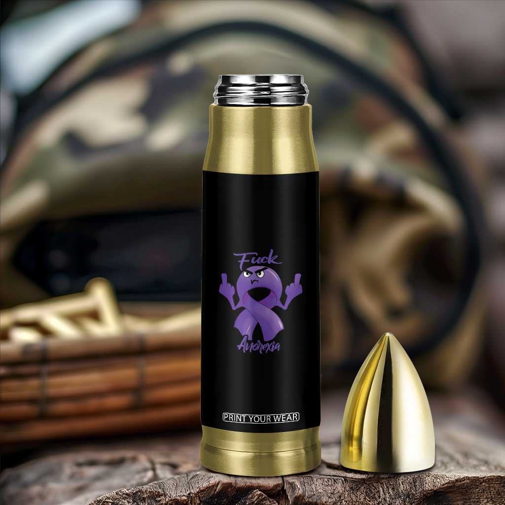 FxxK Anorexia Eating Disorder Purple Ribbon Mental Health Awareness Bullet Tumbler TS09 Print Your Wear
