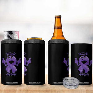 FxxK Anorexia Eating Disorder Purple Ribbon Mental Health Awareness 4 in 1 Can Cooler Tumbler TS09 Print Your Wear