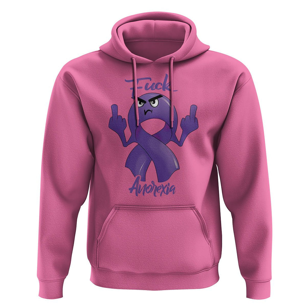 FxxK Anorexia Eating Disorder Purple Ribbon Mental Health Awareness Hoodie TS09 Azalea Printyourwear