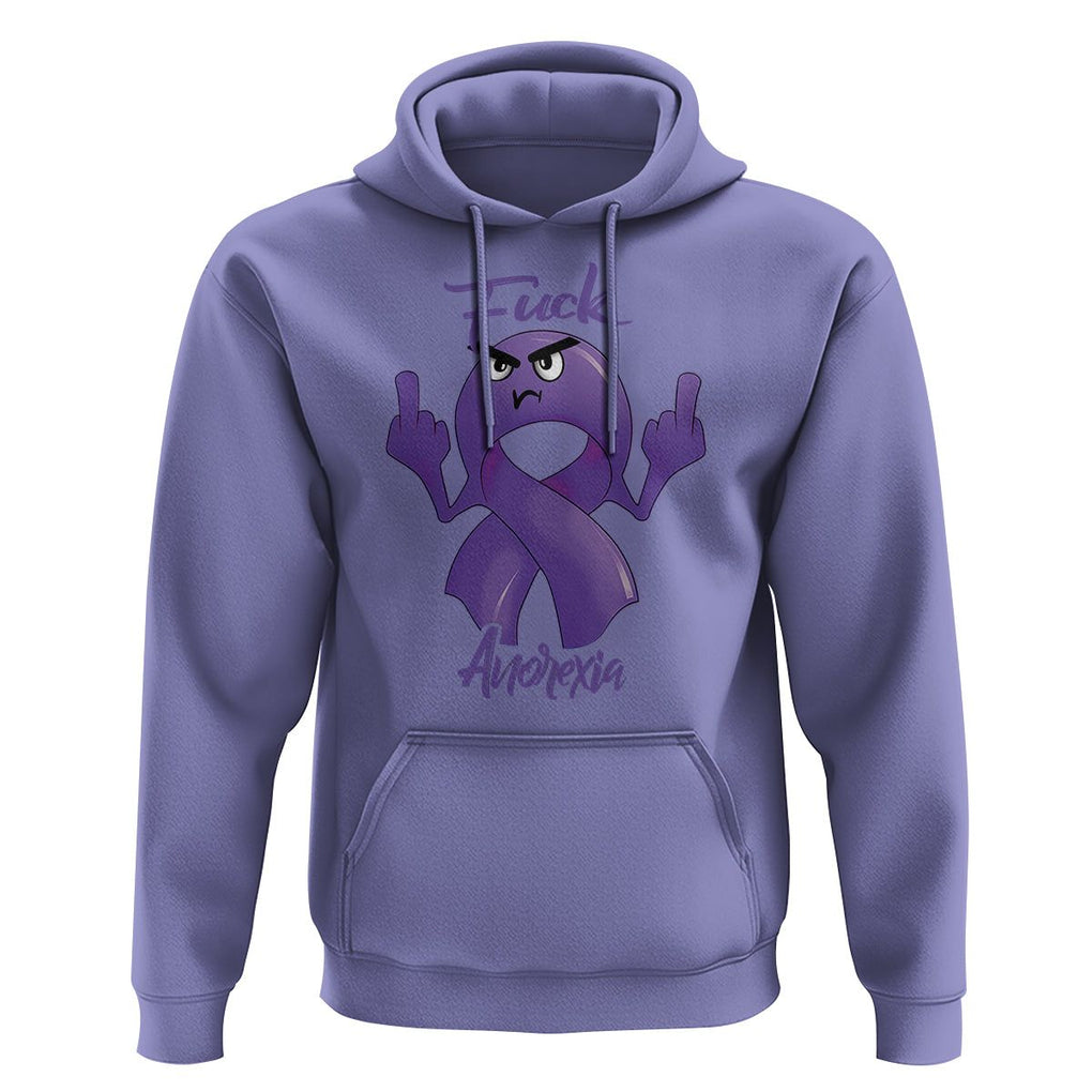 FxxK Anorexia Eating Disorder Purple Ribbon Mental Health Awareness Hoodie TS09 Violet Printyourwear