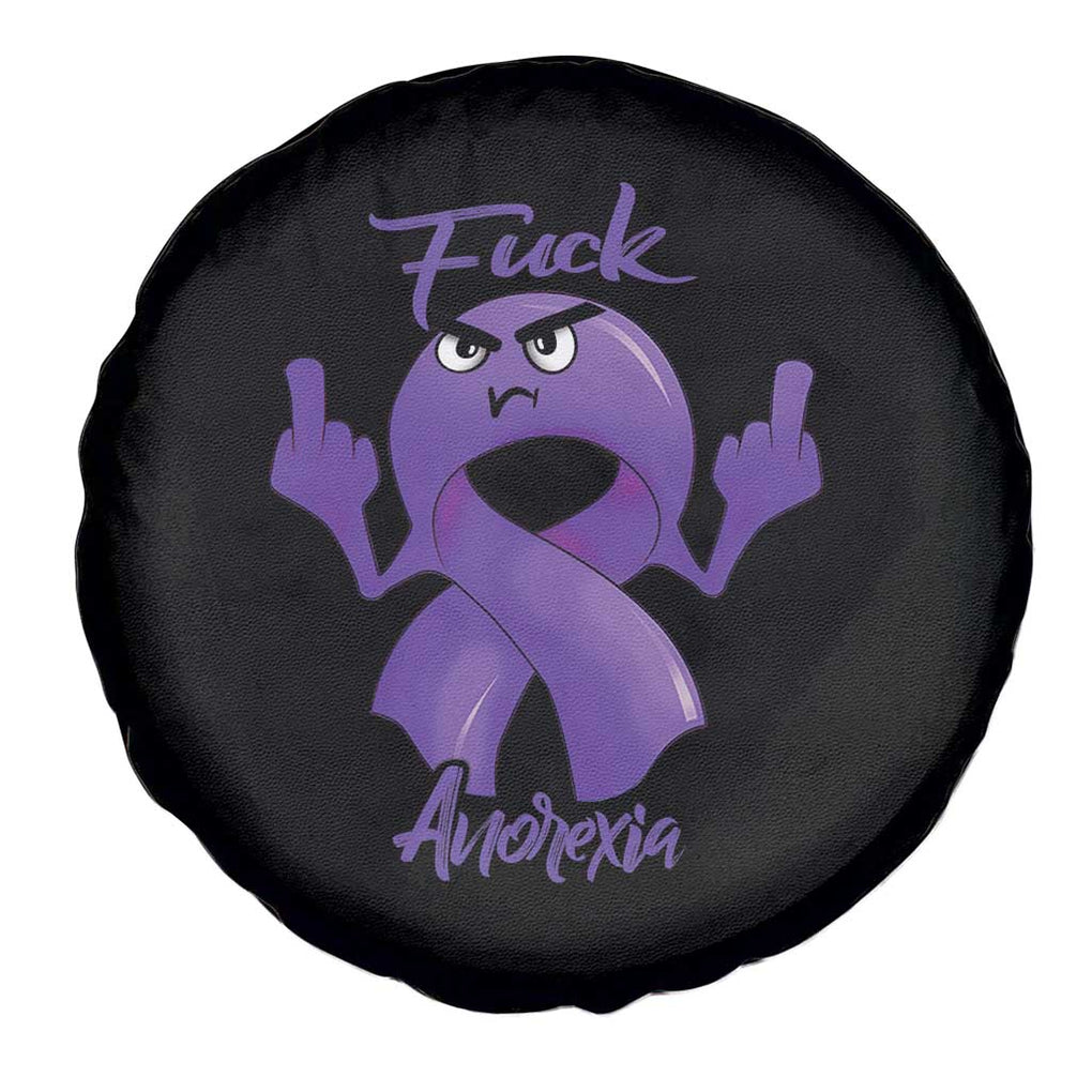 FxxK Anorexia Eating Disorder Purple Ribbon Mental Health Awareness Spare Tire Cover TS09 Print Your Wear