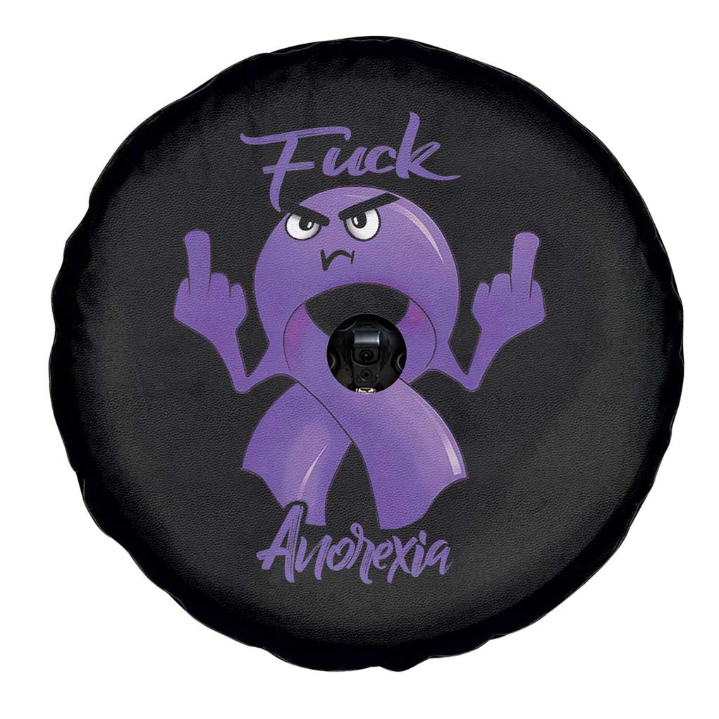 FxxK Anorexia Eating Disorder Purple Ribbon Mental Health Awareness Spare Tire Cover TS09 Print Your Wear