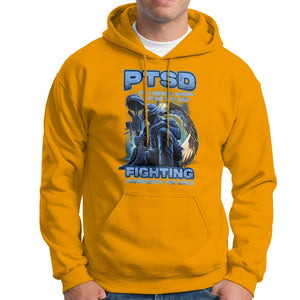 PTSD Hoodie You Never Know What We Are Fighting Underneath The Smile Veteran TS09 Gold Printyourwear