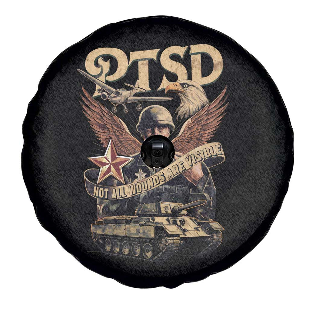 PTSD Awareness Spare Tire Cover Not All Wounds Are Visible Veteran Mental Health TS09 Print Your Wear