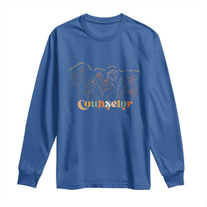 Mental Health School Psychologist Counselor Long Sleeve Shirt TS09 Royal Blue Print Your Wear