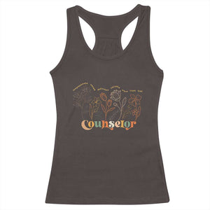 Mental Health School Psychologist Counselor Racerback Tank Top TS09 Dark Chocolate Print Your Wear