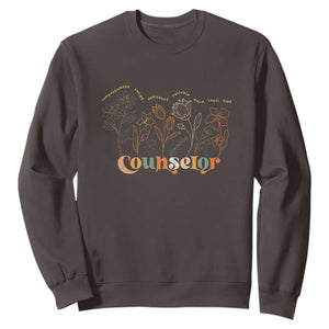 Mental Health School Psychologist Counselor Sweatshirt TS09 Dark Chocolate Print Your Wear