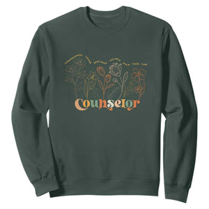 Mental Health School Psychologist Counselor Sweatshirt TS09 Dark Forest Green Print Your Wear