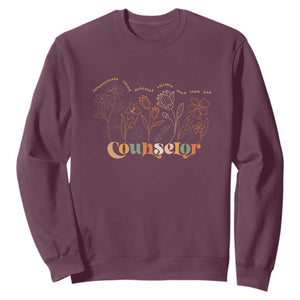 Mental Health School Psychologist Counselor Sweatshirt TS09 Maroon Print Your Wear