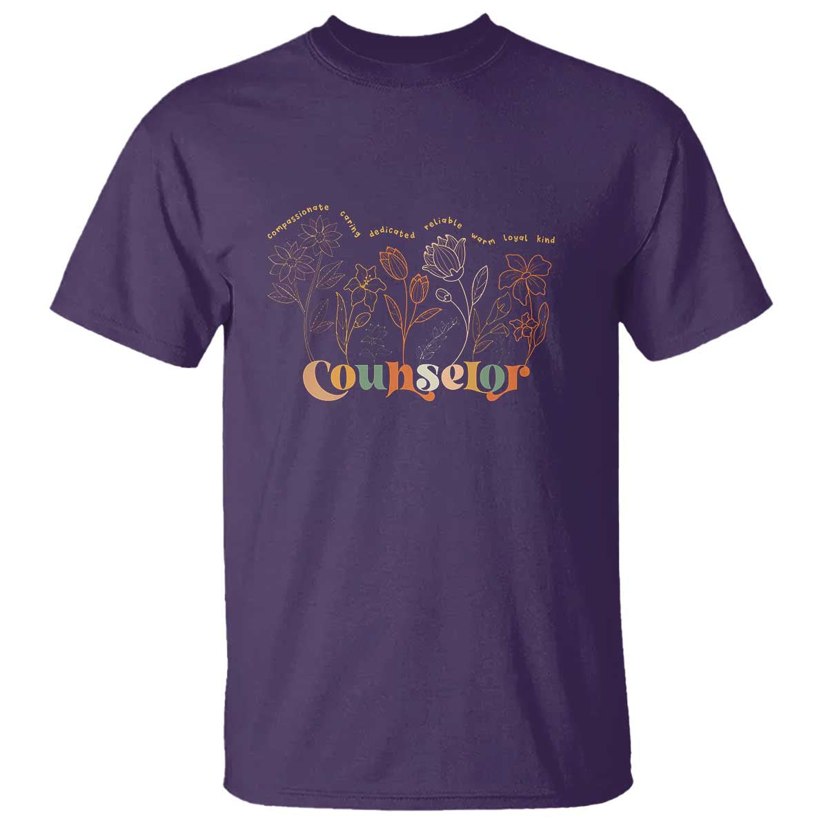 Mental Health School Psychologist Counselor T Shirt TS09 Purple Print Your Wear