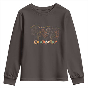 Mental Health School Psychologist Counselor Youth Sweatshirt TS09 Dark Chocolate Print Your Wear