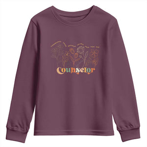 Mental Health School Psychologist Counselor Youth Sweatshirt TS09 Maroon Print Your Wear