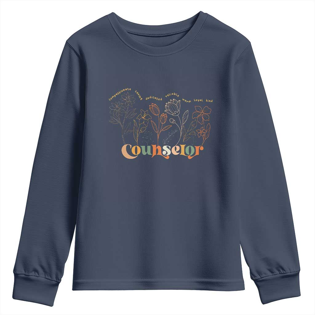 Mental Health School Psychologist Counselor Youth Sweatshirt TS09 Navy Print Your Wear