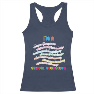 I'm A School Counselor Racerback Tank Top School Psychologist TS09 Navy Print Your Wear