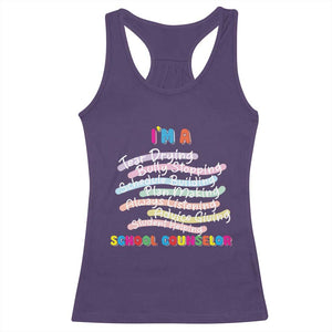 I'm A School Counselor Racerback Tank Top School Psychologist TS09 Purple Print Your Wear