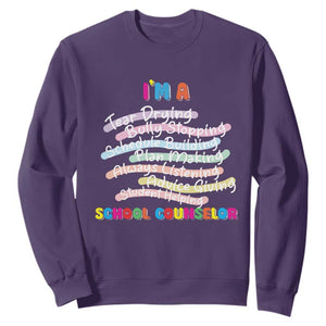 I'm A School Counselor Sweatshirt School Psychologist TS09 Purple Print Your Wear