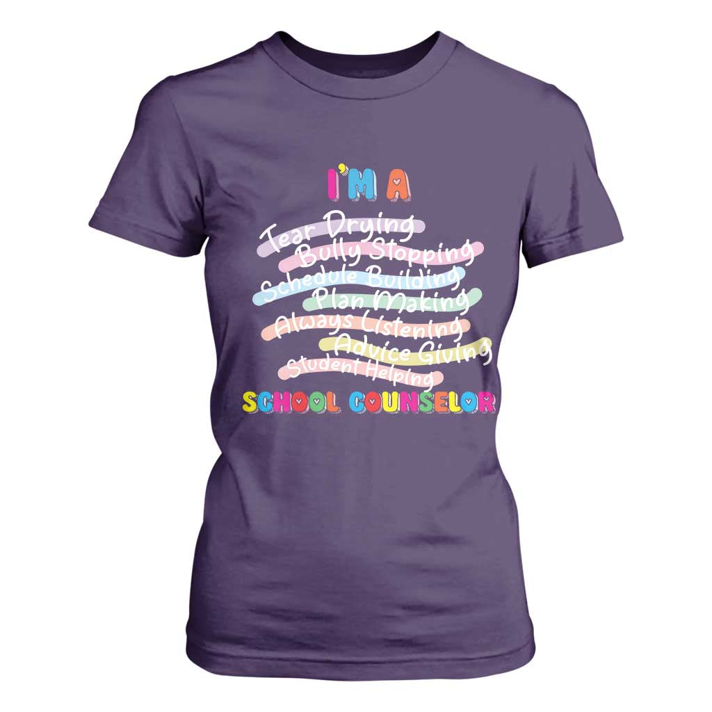 I'm A School Counselor T Shirt For Women School Psychologist TS09 Purple Print Your Wear