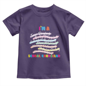 I'm A School Counselor Toddler T Shirt School Psychologist TS09 Purple Print Your Wear
