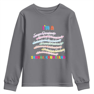 I'm A School Counselor Youth Sweatshirt School Psychologist TS09 Charcoal Print Your Wear