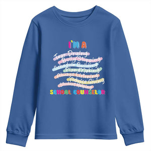 I'm A School Counselor Youth Sweatshirt School Psychologist TS09 Royal Blue Print Your Wear