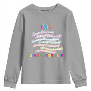I'm A School Counselor Youth Sweatshirt School Psychologist TS09 Sport Gray Print Your Wear