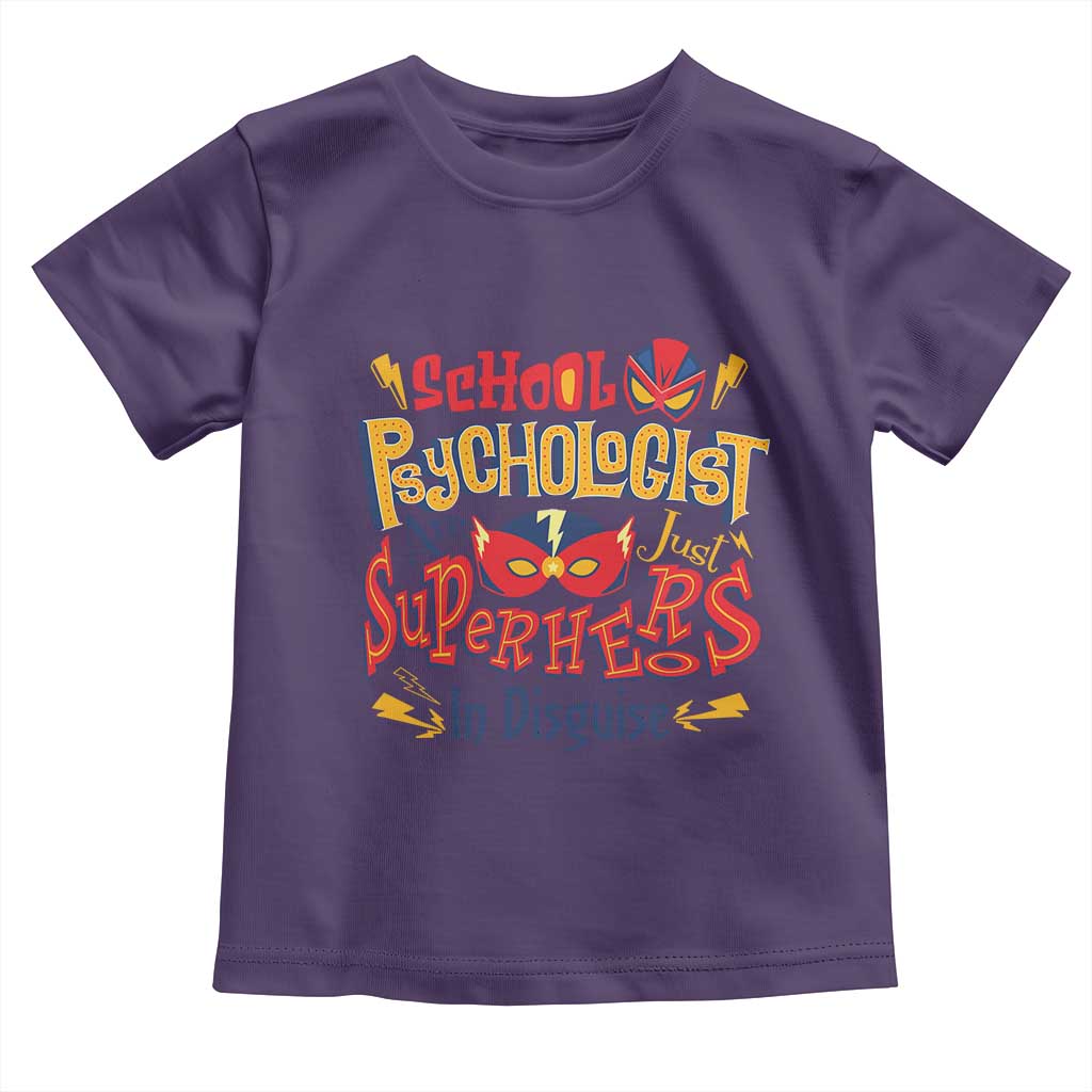 School Psychologist Toddler T Shirt Are Just Superheroes in Disguise TS09 Purple Print Your Wear