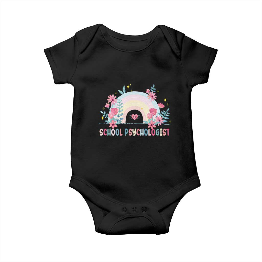 Mental Health School Psychologist Baby Onesie TS09 Black Print Your Wear