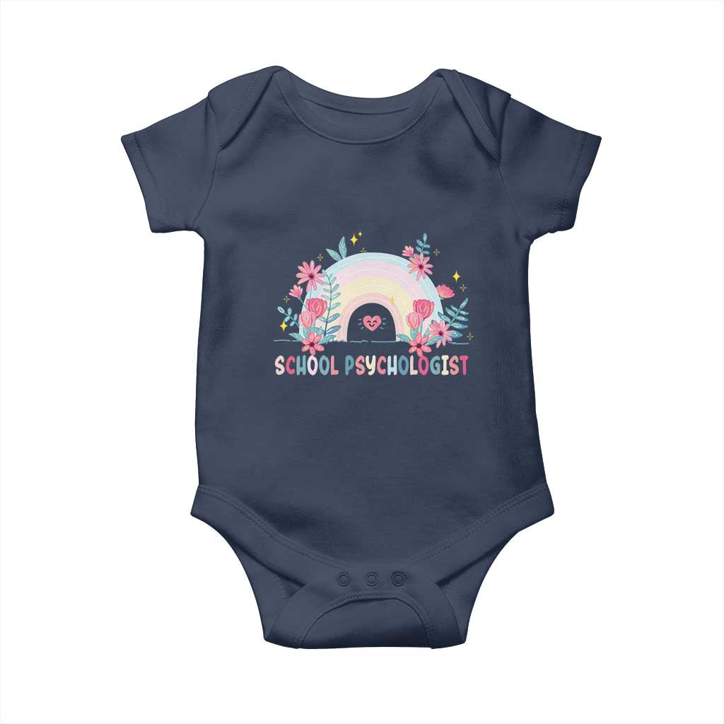 Mental Health School Psychologist Baby Onesie TS09 Navy Print Your Wear