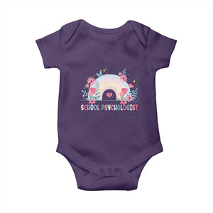 Mental Health School Psychologist Baby Onesie TS09 Purple Print Your Wear