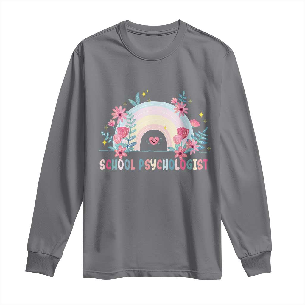 Mental Health School Psychologist Long Sleeve Shirt TS09 Charcoal Print Your Wear