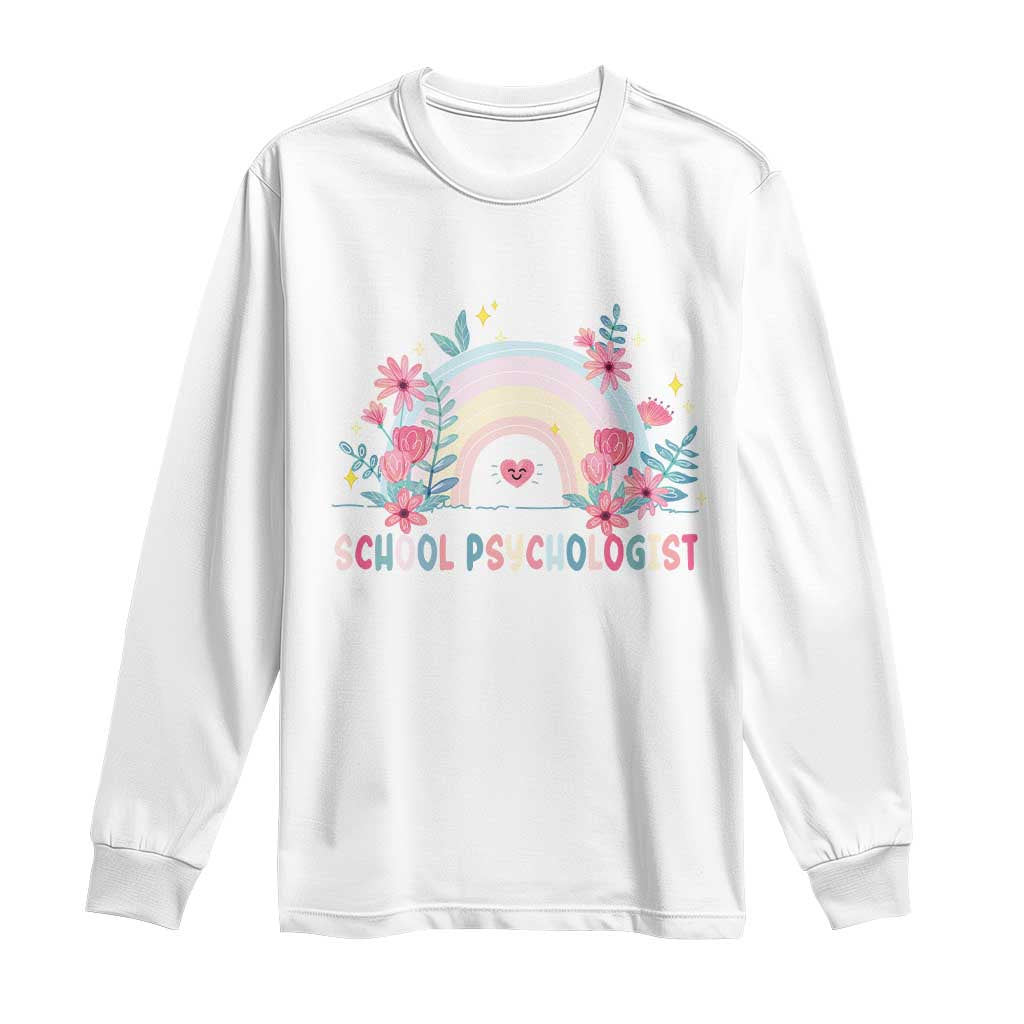 Mental Health School Psychologist Long Sleeve Shirt TS09 White Print Your Wear