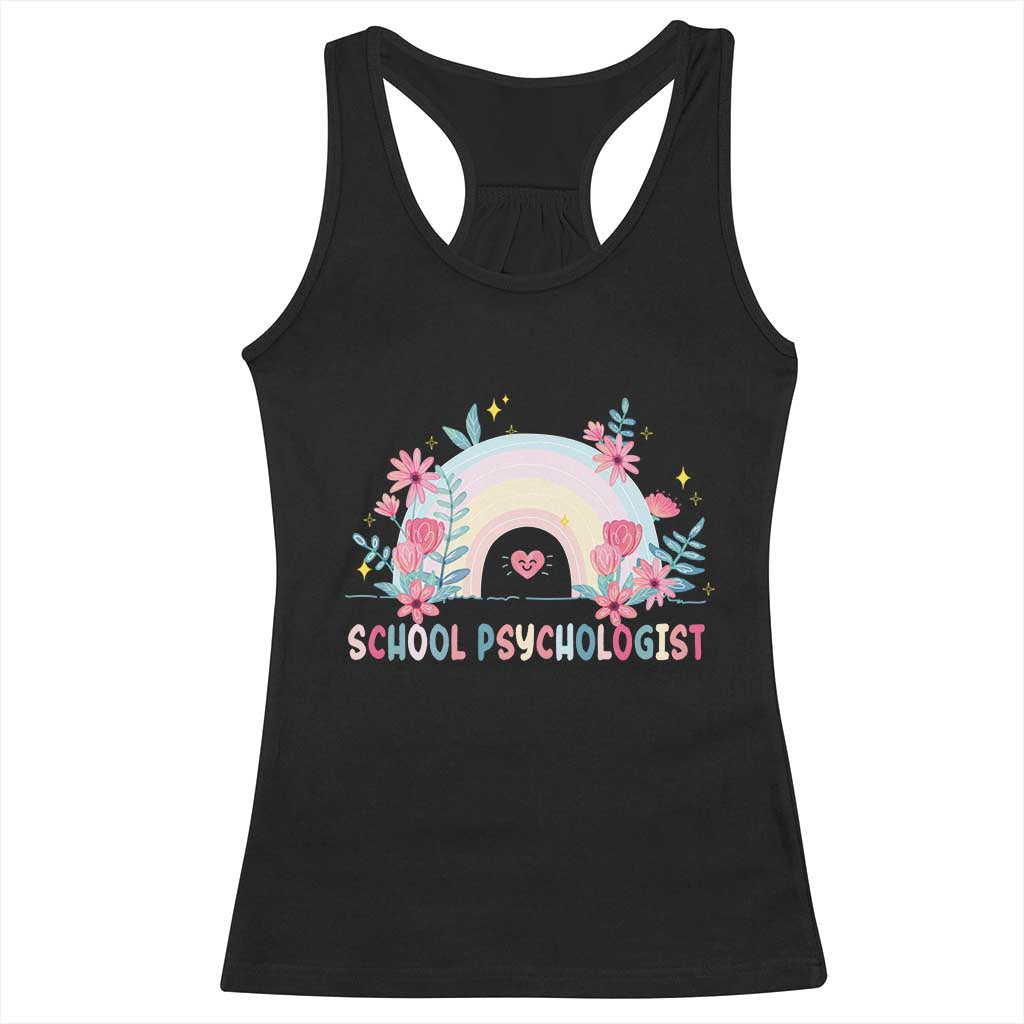 Mental Health School Psychologist Racerback Tank Top TS09 Black Print Your Wear