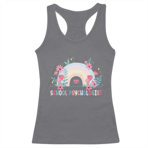 Mental Health School Psychologist Racerback Tank Top TS09 Charcoal Print Your Wear