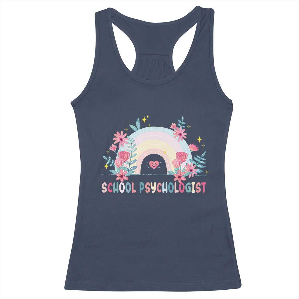 Mental Health School Psychologist Racerback Tank Top TS09 Navy Print Your Wear