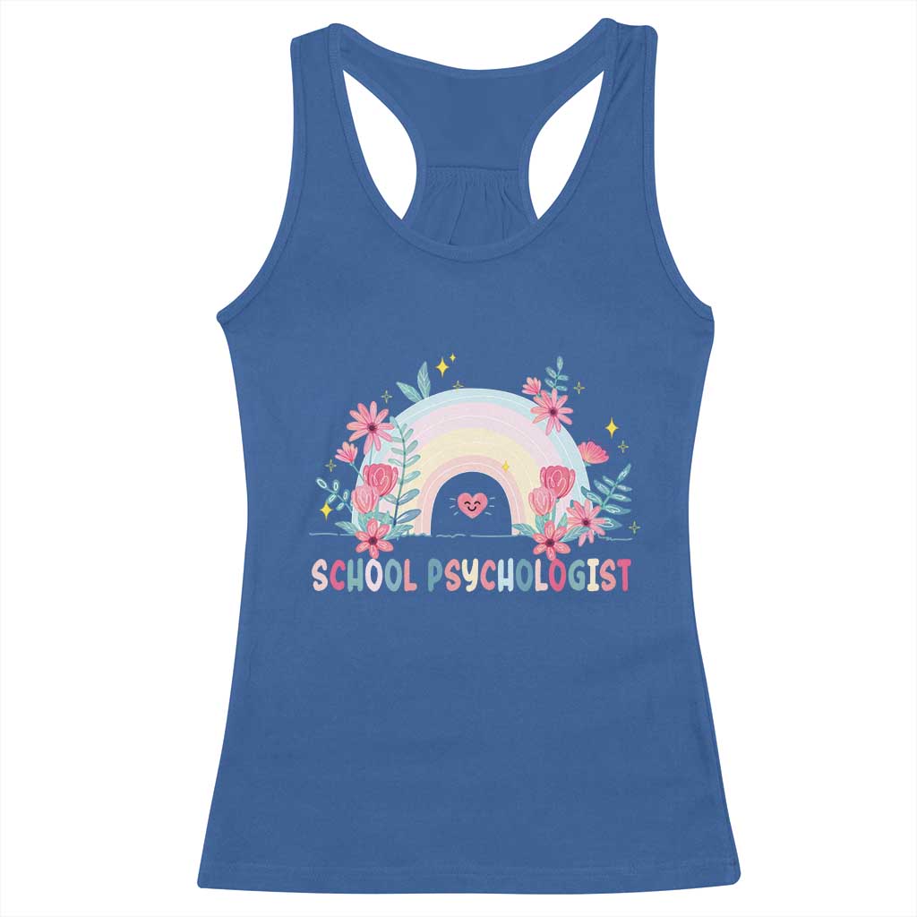 Mental Health School Psychologist Racerback Tank Top TS09 Royal Blue Print Your Wear