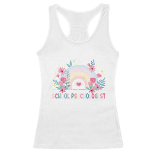 Mental Health School Psychologist Racerback Tank Top TS09 White Print Your Wear