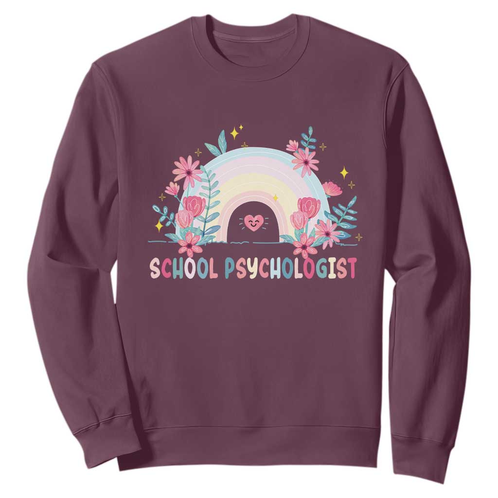 Mental Health School Psychologist Sweatshirt TS09 Maroon Print Your Wear