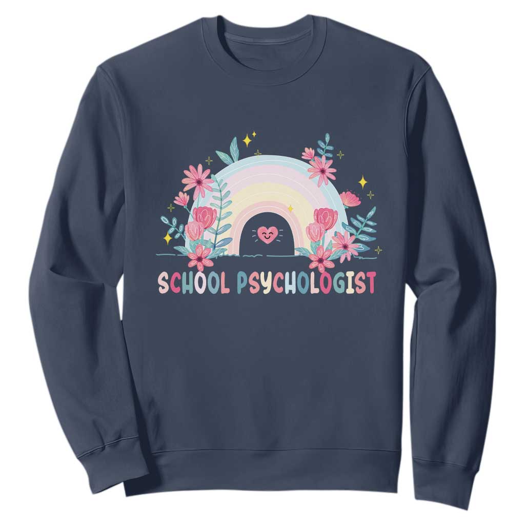 Mental Health School Psychologist Sweatshirt TS09 Navy Print Your Wear