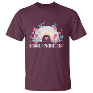 Mental Health School Psychologist T Shirt TS09 Maroon Print Your Wear