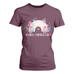 Mental Health School Psychologist T Shirt For Women TS09 Maroon Print Your Wear
