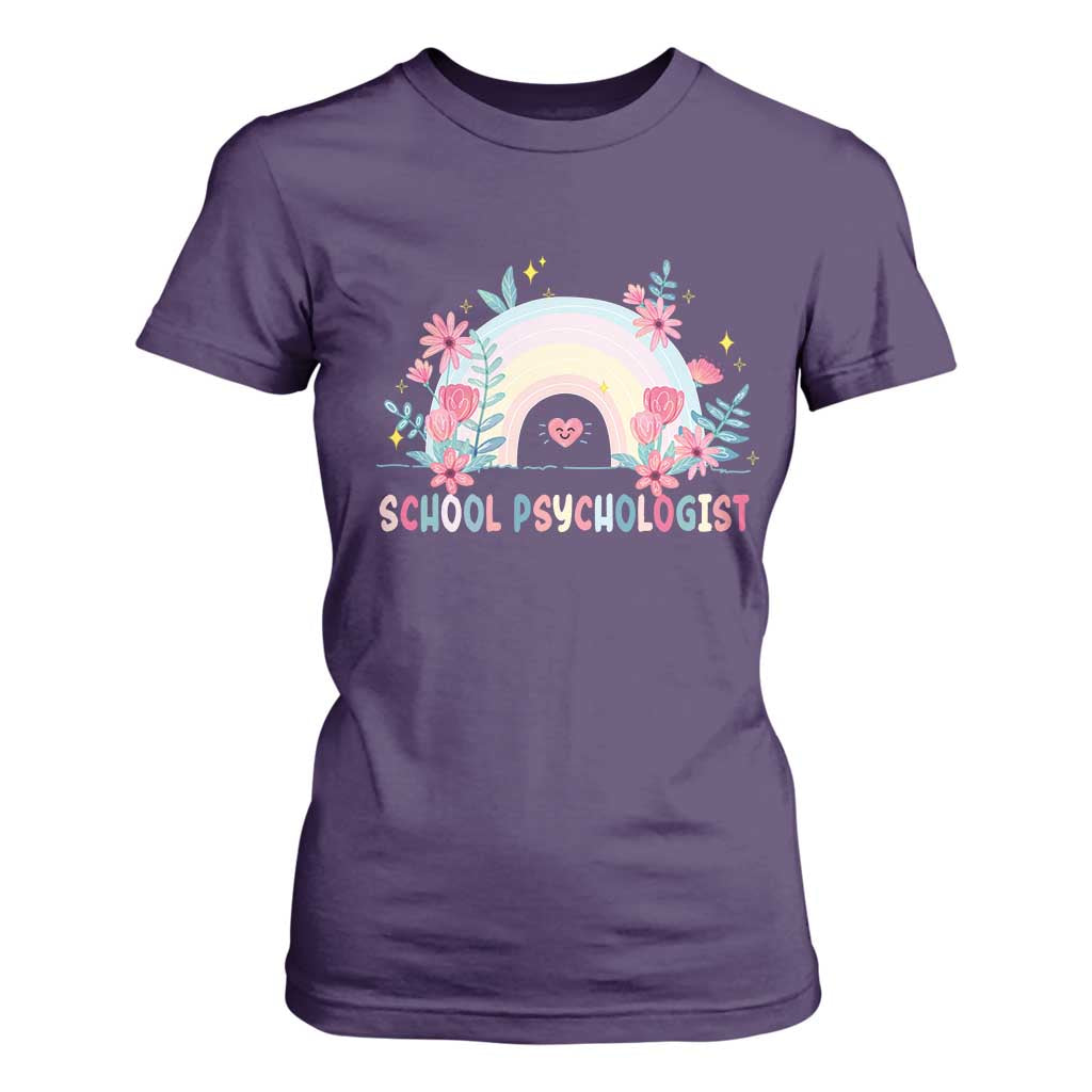 Mental Health School Psychologist T Shirt For Women TS09 Purple Print Your Wear