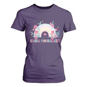 Mental Health School Psychologist T Shirt For Women TS09 Purple Print Your Wear