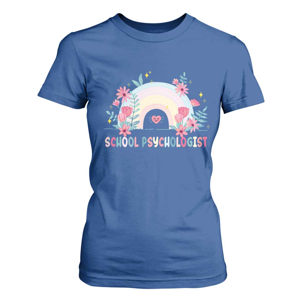 Mental Health School Psychologist T Shirt For Women TS09 Royal Blue Print Your Wear